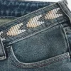 Ultra Low-Rise Medium Wash Broderade Flare Jeans Ultra Low-Rise Medium Wash Broderade Flare Jeans