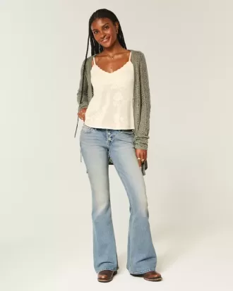 Ultra Low-Rise Medium Wash Flare Jeans Ultra Low-Rise Medium Wash Flare Jeans