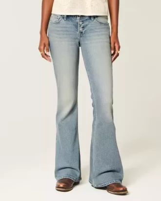 Ultra Low-Rise Medium Wash Flare Jeans Ultra Low-Rise Medium Wash Flare Jeans