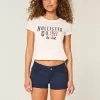 Ultralåg marinblå twill minishorts