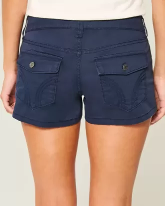 Ultralåg marinblå twill minishorts Ultralåg marinblå twill minishorts