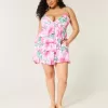 V-ringad Ruffled Tier Babydoll Miniklänning V-ringad Ruffled Tier Babydoll Miniklänning