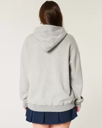 Överdimensionerad fotbollsgrafisk hoodie