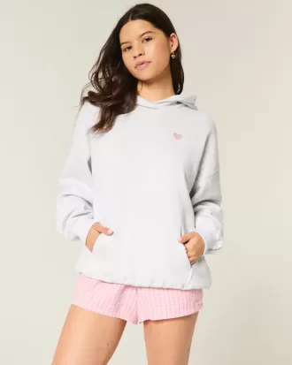 Överdimensionerad I Heart LA Graphic Hoodie
