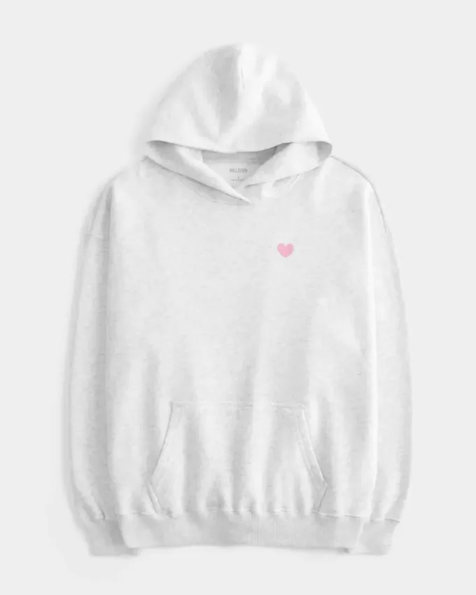 Överdimensionerad I Heart LA Graphic Hoodie Överdimensionerad I Heart LA Graphic Hoodie