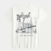 Överdimensionerad New York grafisk t-shirt Överdimensionerad New York grafisk t-shirt