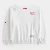 Överdimensionerad off-the-shoulder grafisk tröja för månnyåret Överdimensionerad off-the-shoulder grafisk tröja för månnyåret