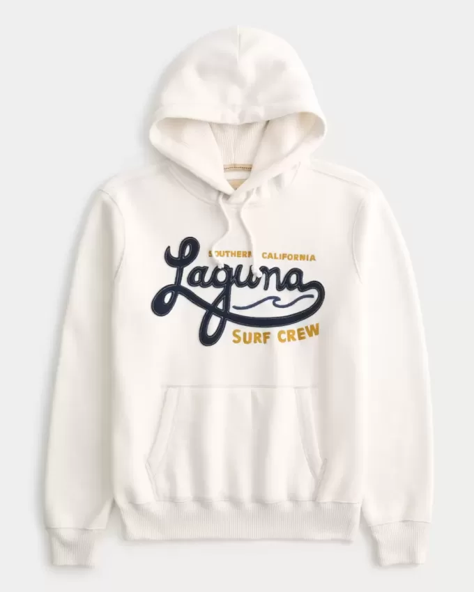 Våffelfodrad Laguna Graphic Surf Crew Graphic Hoodie