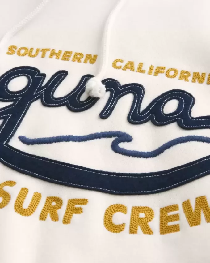 Våffelfodrad Laguna Graphic Surf Crew Graphic Hoodie
