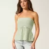 Virkad axelbandslös tröja Tube Top Virkad axelbandslös tröja Tube Top