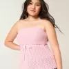 Virkad axelbandslös tröja Tube Top Virkad axelbandslös tröja Tube Top