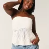 Virkad axelbandslös tröja Tube Top Virkad axelbandslös tröja Tube Top