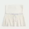 Virkad axelbandslös tröja Tube Top Virkad axelbandslös tröja Tube Top