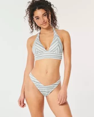 Virkad stil Cheeky bikiniunderdel med höga ben