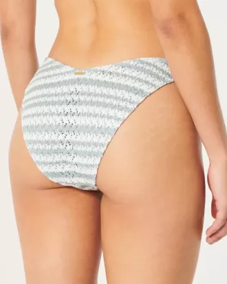 Virkad stil Cheeky bikiniunderdel med höga ben