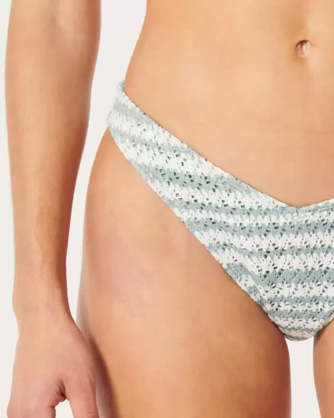 Virkad stil Cheeky bikiniunderdel med höga ben Virkad stil Cheeky bikiniunderdel med höga ben