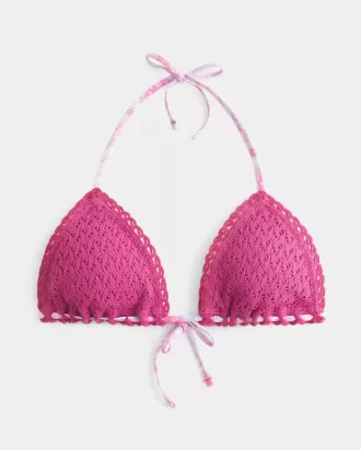 Virkad Triangel Bikinitopp