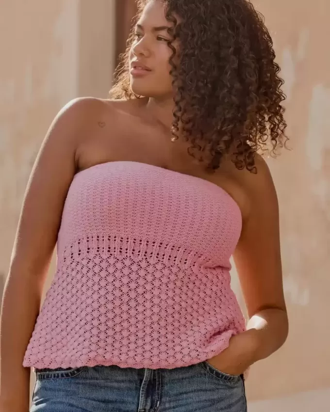 Virkad tröja Tube Top Virkad tröja Tube Top