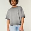 Washed Baggy Crop Crew T-shirt Washed Baggy Crop Crew T-shirt