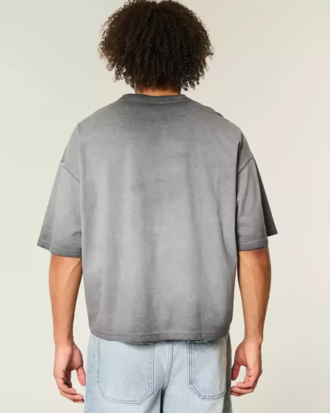Washed Baggy Crop Crew T-shirt Washed Baggy Crop Crew T-shirt