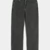 Washed Black Logo Graphic Baggy Jeans Washed Black Logo Graphic Baggy Jeans