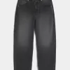 Washed Black Logo Graphic Skater Baggy Jeans Washed Black Logo Graphic Skater Baggy Jeans