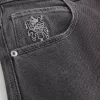 Washed Black Playing Card Joker Graphic Skater Baggy Jeans Washed Black Playing Card Joker Graphic Skater Baggy Jeans