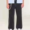 Washed Black Star Graphic Super Baggy Jeans Washed Black Star Graphic Super Baggy Jeans