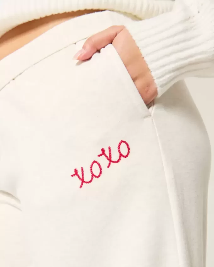 XOXO grafiska träningsbyxor med vida ben XOXO grafiska träningsbyxor med vida ben